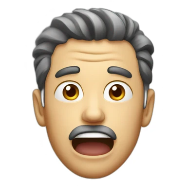 Man drooling with shock expression  sticker