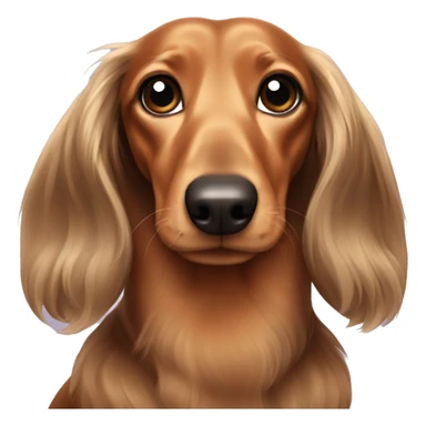 long haired dachshund  sticker