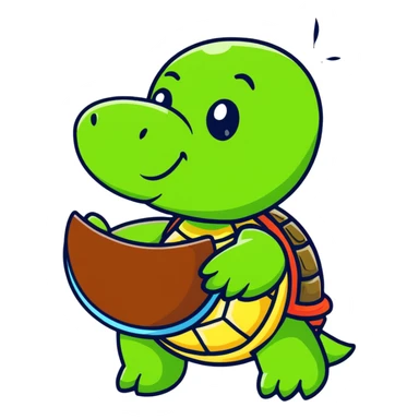 hostess at a restaurant as a turtle  sticker