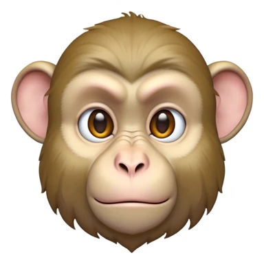 Cinematic Noble Macaque Portrait Emoji, Poised and regal, with a smart, agile build and expressive, deep-set eyes, adorned with soft, detailed fur and a dignified expression, Simplified yet sharp and sophisticated features, highly detailed, glowing with a soft, natural radiance, high shine, intelligent and commanding, stylized with an air of primate nobility, focused and alert, soft glowing outline, capturing the essence of a watchful and confident guardian that appears ready to leap out of the screen with effortless authority! sticker