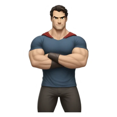 Henry Cavil whole body flexing sticker