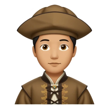 1600's Asian male sticker