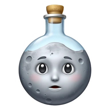 moon knocked over like dropped flask sticker