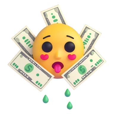 crying emoji with money sticker