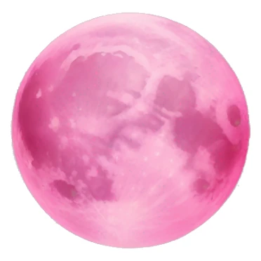 Pink moon sticker