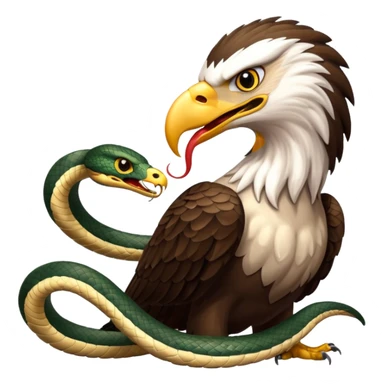 fight between a eagle and snake facing eagle   sticker