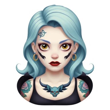 monster woman with big tattoos sticker