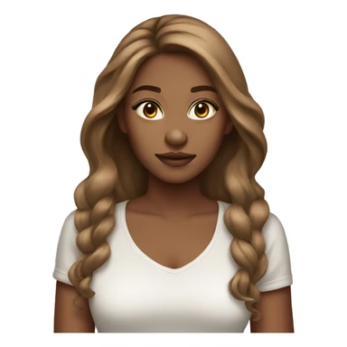 stunning girl light brown hair sticker