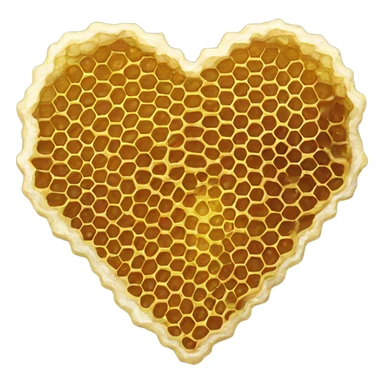 Honey comb heart sticker