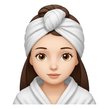 girl brunette getting a facial  sticker