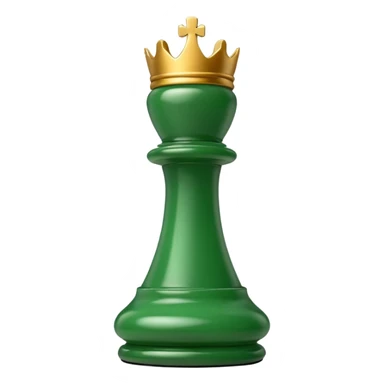 green chess piece queen sticker