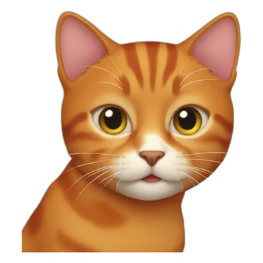 red tabby cat sticker