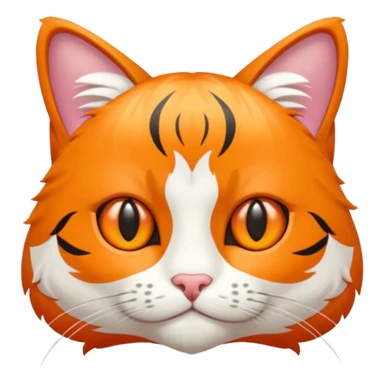 eine getigerte flauschige katze  sticker
