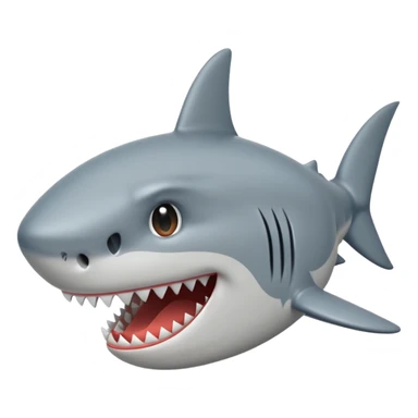 can you make me a shark emoji that’s sighing with a sweat mark sticker