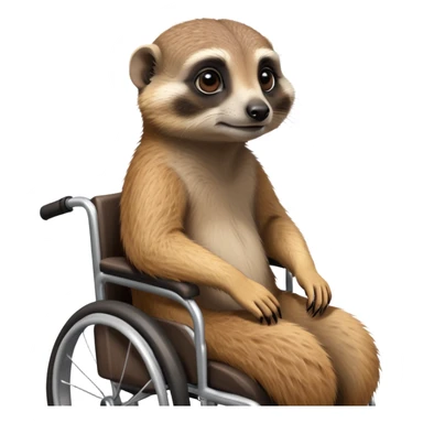 Meerkat in a wheelchair  sticker
