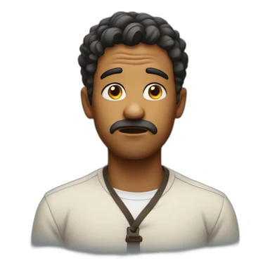 stares in confusion sticker