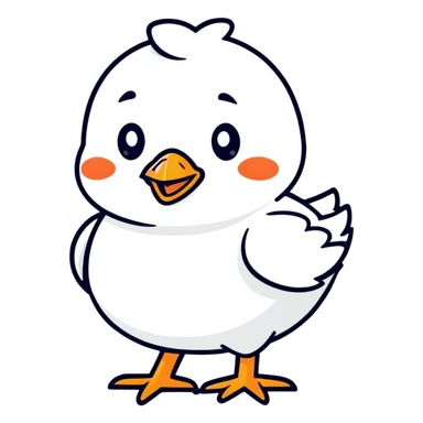 a yellow cute chick sticker