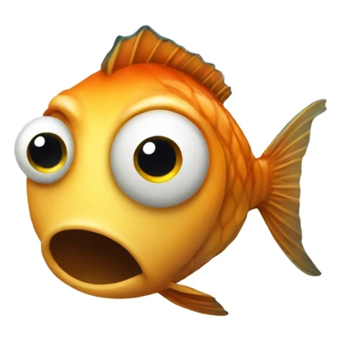 Baffled fish sticker
