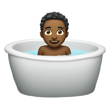 Um menino tomando banho sticker