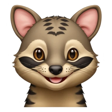 civet show yummy face sticker