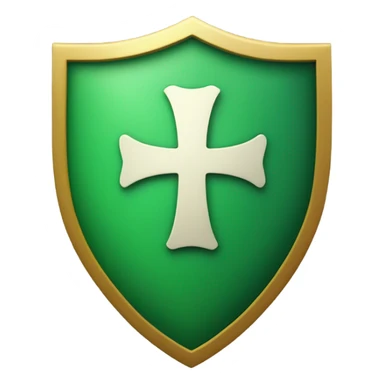 Create an emoji of a green scalloped shield that has check mark in the center sticker
