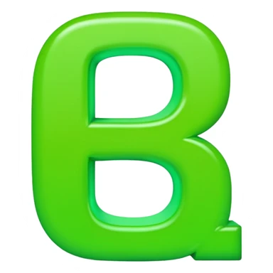neon green letter D sticker