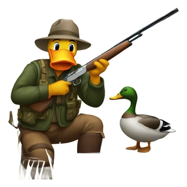 Hunter duck hunting  sticker