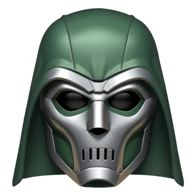 Doctor Doom silver mask sticker