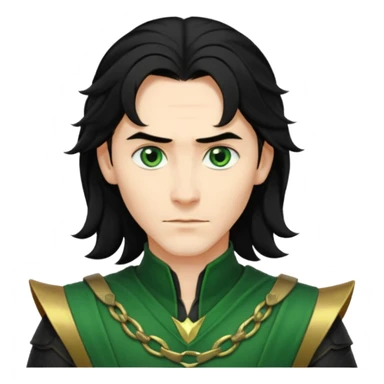 Loki marvel movies character face only younger sticker