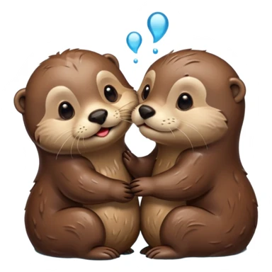 2 Otter küssen sich sticker