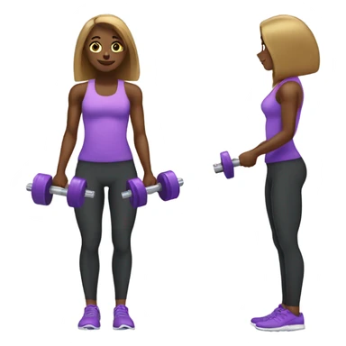 Gym dumbbell girl sticker