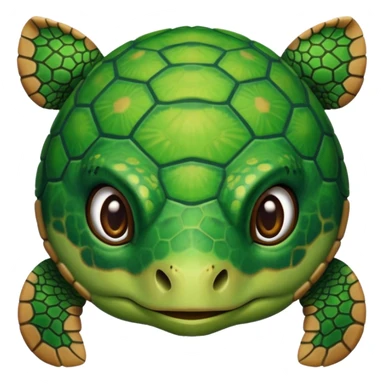 sea turtle, front face  sticker