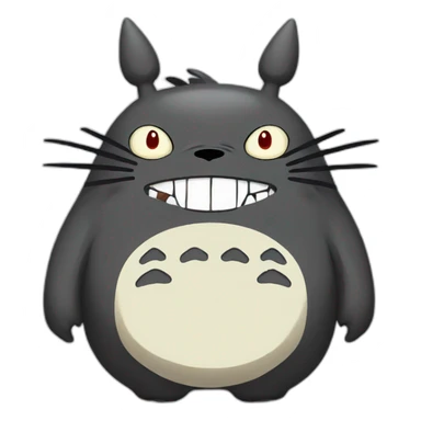 Angry dark Totoro sticker