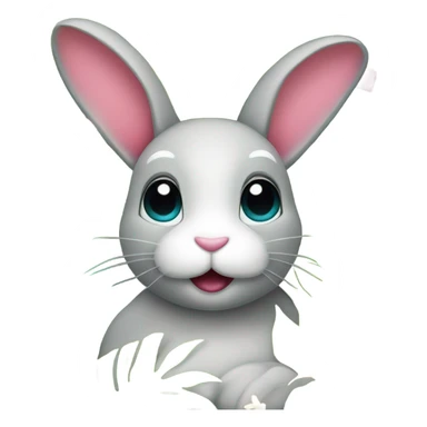 Bunny in the tropical jungle sticker