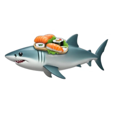 Requin découper en sushi sticker