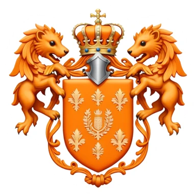 orange coat of arms sticker