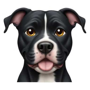 Pitbull black dog sticker