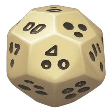 D20 dice sticker