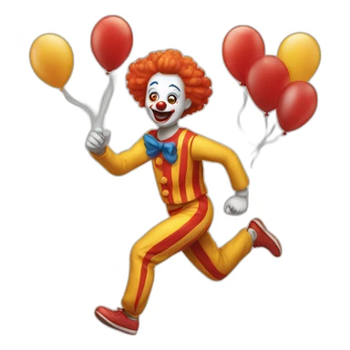 Running from clowns sticker