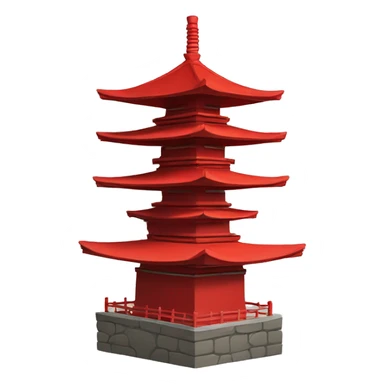 Red Pagoda with chimney sticker