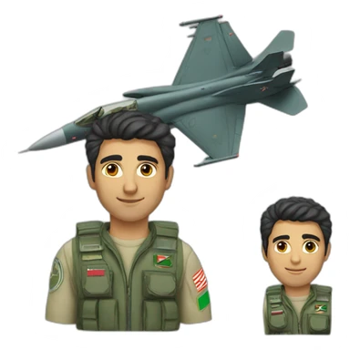 Handsom fighter jet pilot of Iran sticker