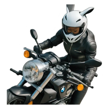 Biker bunny on bmw ninet sticker