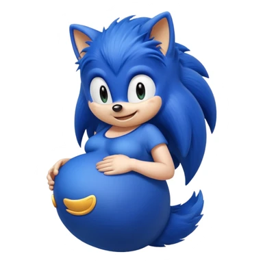 Pregnant sonic X sticker