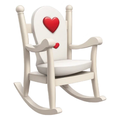 rocki rocking chair with a heart-shaped hole in the headboard rocking chair with a heart-shaped hole in the headboard  sticker