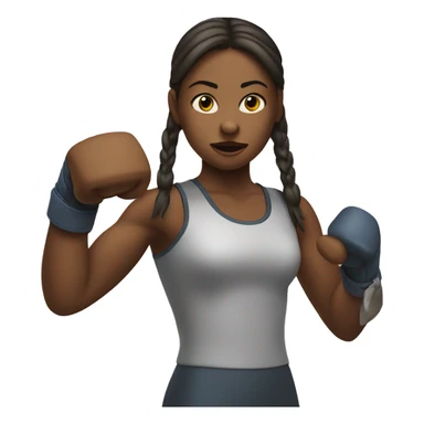 Girl punching dummy sticker
