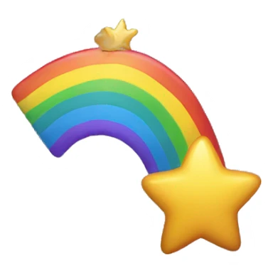Shooting star rainbow sticker