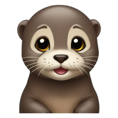 baby otter sticker
