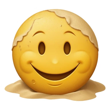 A smiley face getting sendy sticker