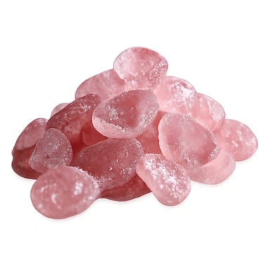 Keep the fantasy pink crystal candy on a transparent background with no background visible. sticker