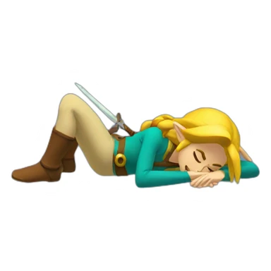 Zelda qui dort sticker